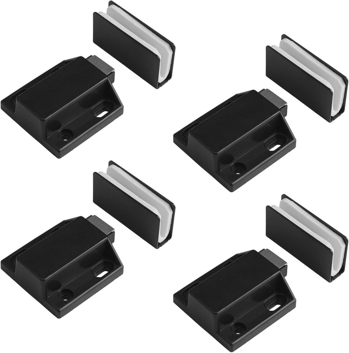 4x Magnetische Push Open Sluiting voor Glazen Deuren Frameloos - Kast & Vitrine