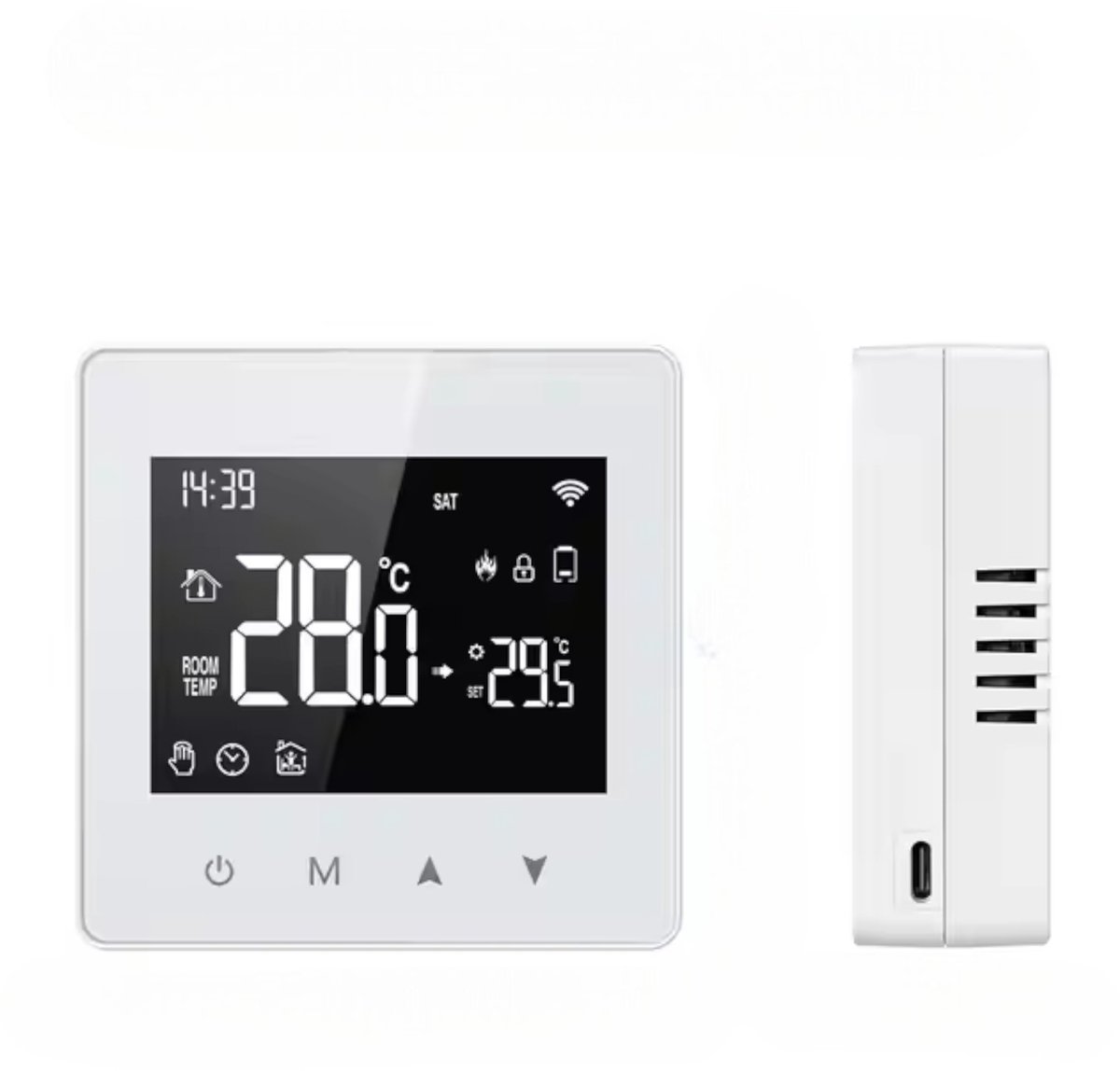 Opbouw Thermostaat | Wifi | Touchscreen bediening | Opbouwmontage | CV installatie | Tuya Smart Life | Google Home Alexa | Wit thumbnail 6