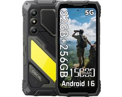 OSCAL PILOT 5 - Robuuste Smartphone - 5G - 36GB RAM - 256GB ROM - 6.67 inch 120Hz - 15000mAh Robuuste Telefoon - Android 16 - NFC - GPS - Zwart