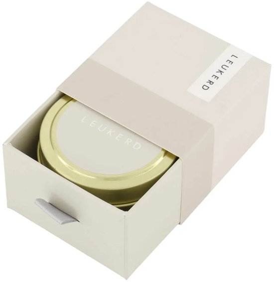 Foto: Geurkaars schuifdoosje leukerd zand