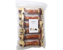 Petstyle Living Geknoopte Botten met Kip Meerkleurig 21cm - Hondensnacks - 6 Stuks
