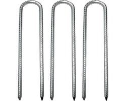 Grondpalen Stalen haringen Trampoline nietjes Grondankers Luifel Metalen Haken Swing Camping Graaf Verdediging Schuren - 30 cm - 3 stuks opbergen