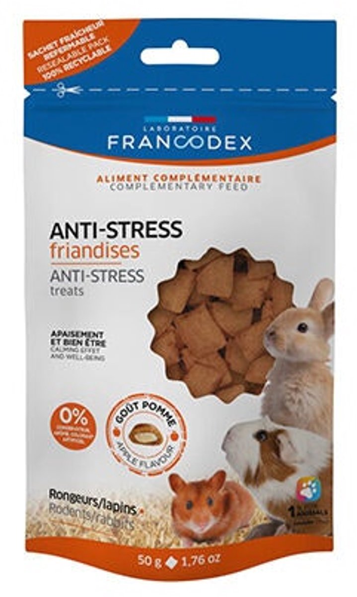 Francodex Anti-Stress Treats Knaagdieren & Konijnen 50 g