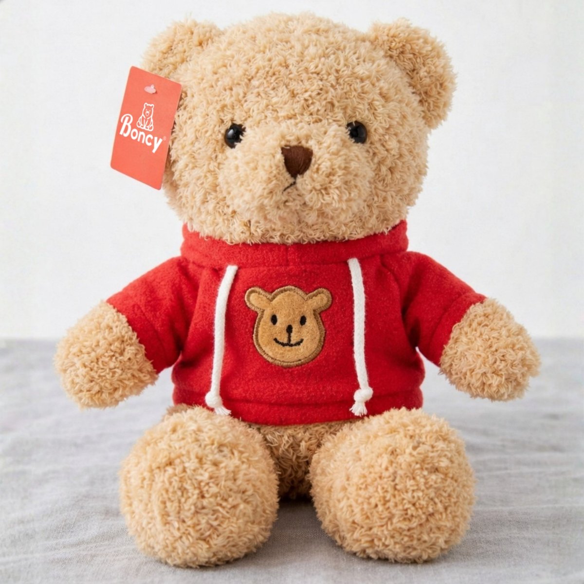 Boncy® Knuffelbeer - Teddybeer Knuffel met Rode Trui - Pluche Knuffels Bruin - Valentijn Cadeau of Baby Teddy Beer - 30cm Groot - Cadeautje Verjaardag — afbeelding 8