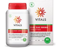Vitals Elke Dag Mama - 60 tabletten - multivitamine. Speciaal geformuleerde multi rondom de zwangerschap en borstvoedingsperiode.