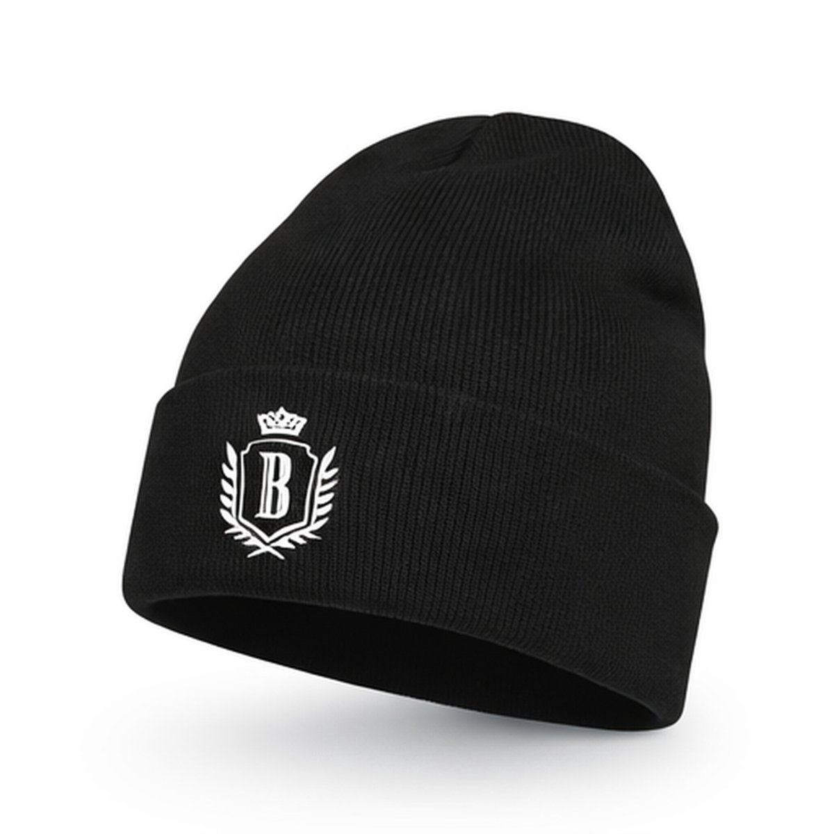 Bèlfort Beanie Muts Heren en Dames Zwart – Wintermuts van Premium Katoen – Ademend, Zacht en Niet Kriebelend – One Size