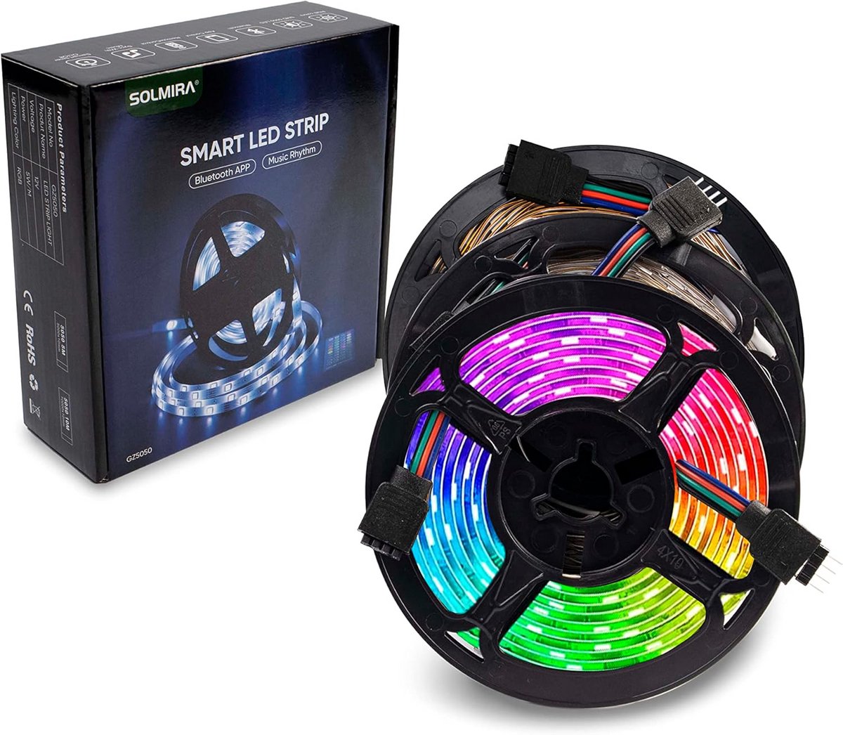 15 Meter RGB LED Strip met Afstandsbediening en App - Kleur, Helderheid & Muziek Synchronisatie