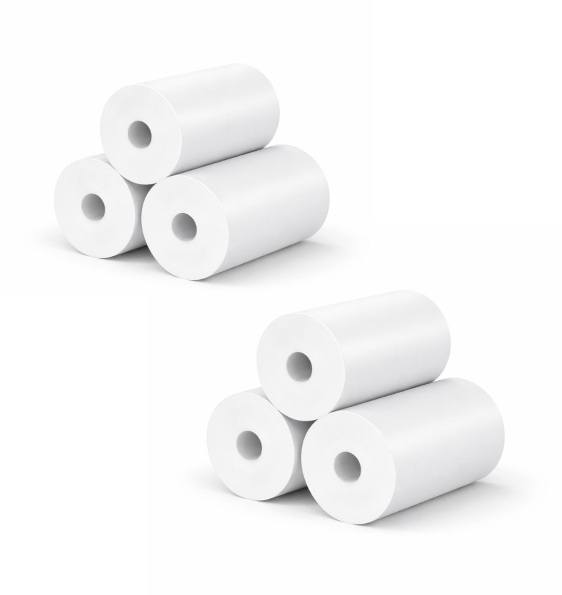 TinyPlay 6x Papierrollen voor kindercamera en Mini Pocket Printer (57 x 30 mm) - Papier - Printpapier - Printrollen - Navulverpakking - Thermisch Papier - Wit — afbeelding 2