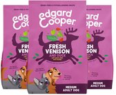 Edgard & Cooper Hondenvoer Droog Hert & Eend Medium - 3 x 1 kg - Voordeelverpakking