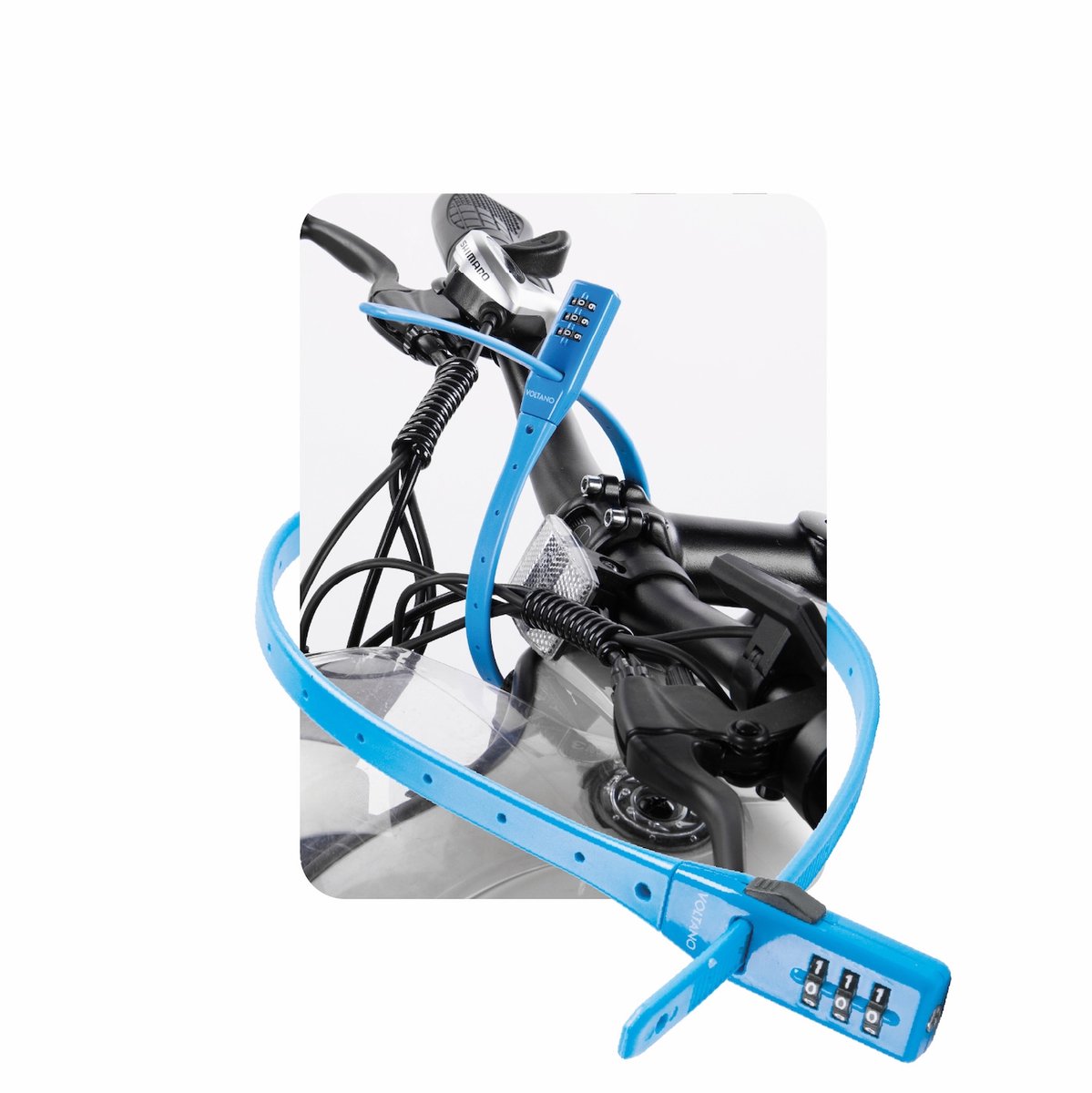 Voltano Accuslot Bagagedrager - Fietshelm Slot / Tas Codeslot - Blauw - Reisslot