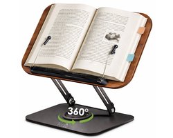 Leafu Boekenstandaard Hout - Verstelbaar - Kookboekhouder - Tablet Standaard - Boekenhouder