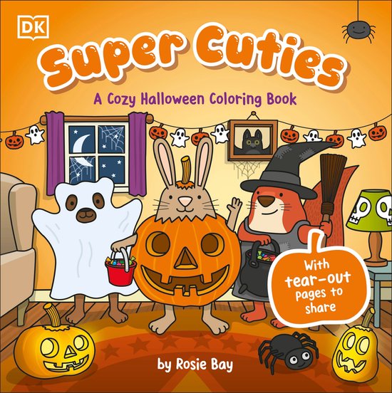 Super Cuties- Super Cuties: A Cozy Halloween Coloring Book