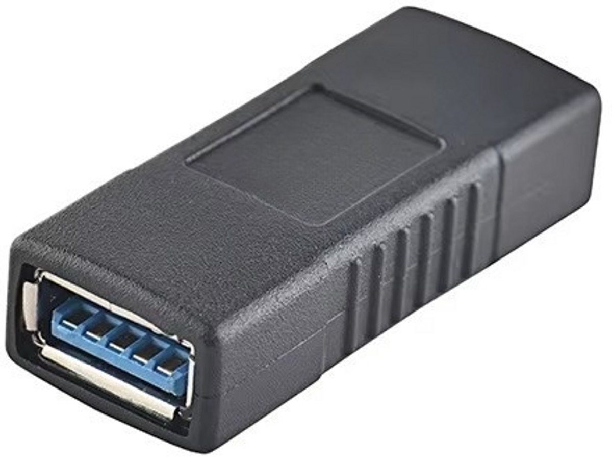Nereb – USB 3.0 Koppelstuk Female naar Female – USB-A Verleng Adapter – Zwart