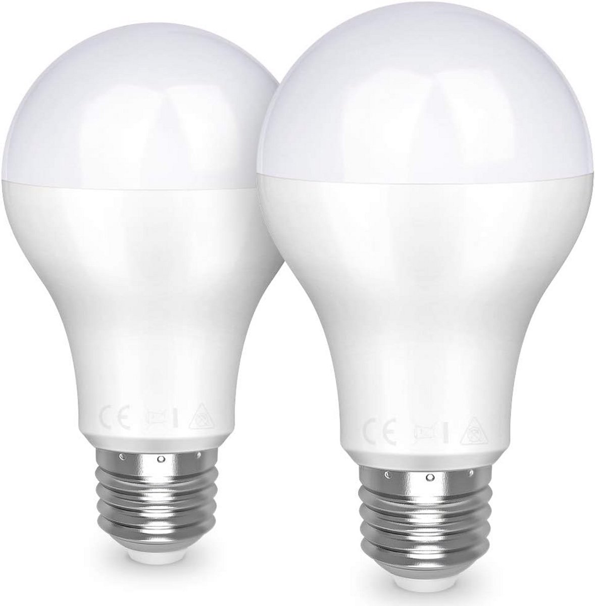 Set van 2 LED Lampen E27 Daglicht 4000K 20W Vervangt 150W - Super Helder en Energiebesparend