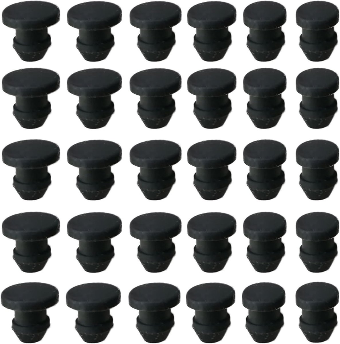 Glazen Tafel Bumpers - Zwarte Rubberen Meubel Buffers met Pin - Antislip en Schokabsorberend - Zachte Siliconen Beschermers - 30 stuks - van Imperatoris