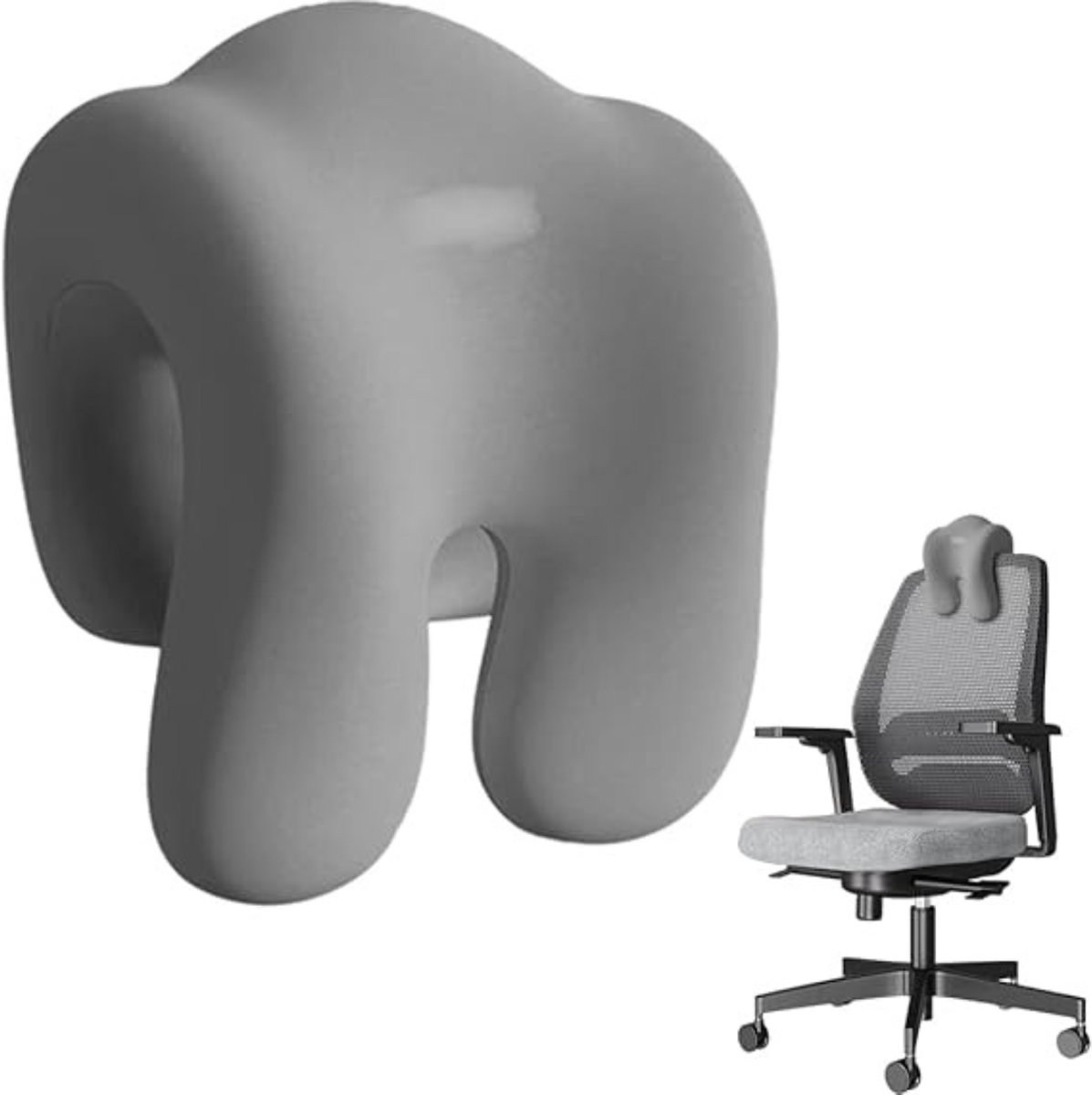 Core® Hoofdkussen Nekklachten - Hoofdkussen Zijslaper - Hoofdkussen - Grijs - 25cm x 19cm x 6cm