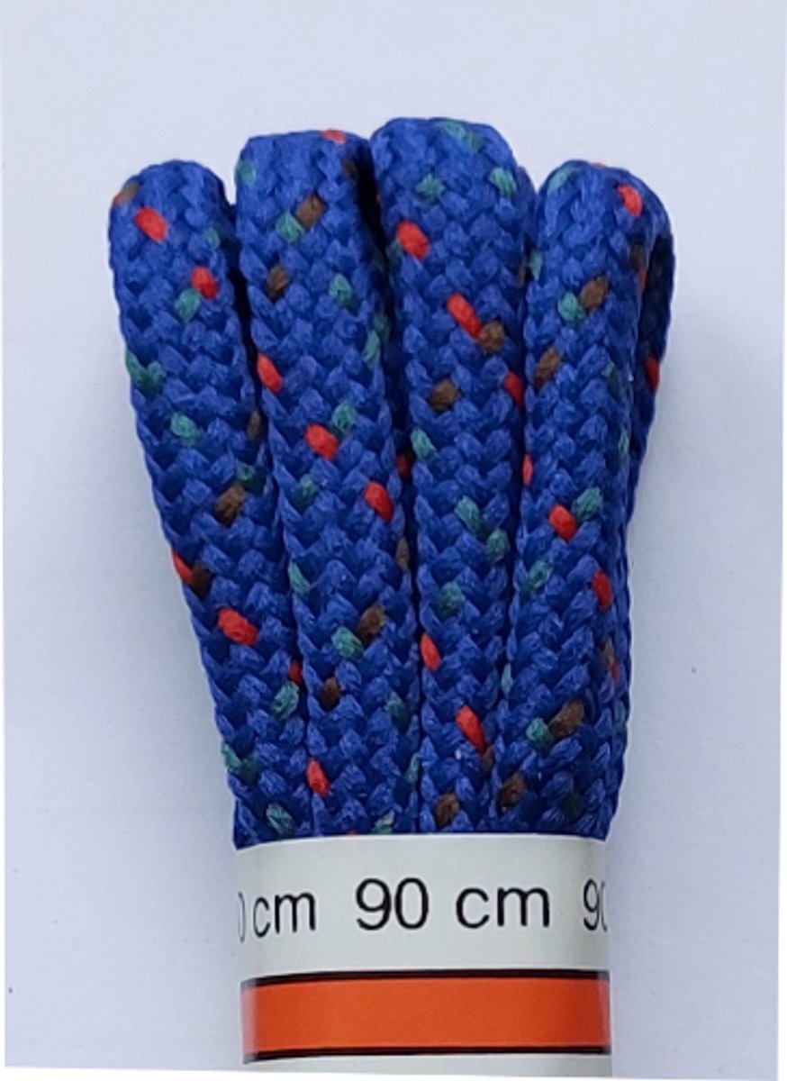 Bunnies Veter - Blauw/Rood/Groen/Bruin - Meerkleurig - Rond - Koord Veters - Lengte 90 cm - Dikte 5 mm - Schoenveter