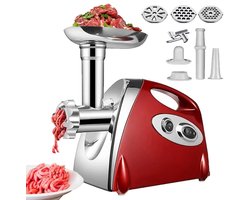 Seastone - Professionele 2800W Elektrische Vleesmolen van RVS – Worstmaker, Groentesnijder &…