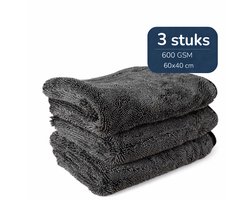 TileDry® 3 stuks - Droogdoek Badkamer - Hoge Kwaliteit - Droog doeken voor Badkamer, Auto, en Keukenschoonmaken - Raamdoeken Streepvrijdroog - Microvezeldoekjes Schoonmaak - Fastdry Wonderdoekjes - Streeploos & Kalkvrij - Absorbeert tot 800ML-60x40cm