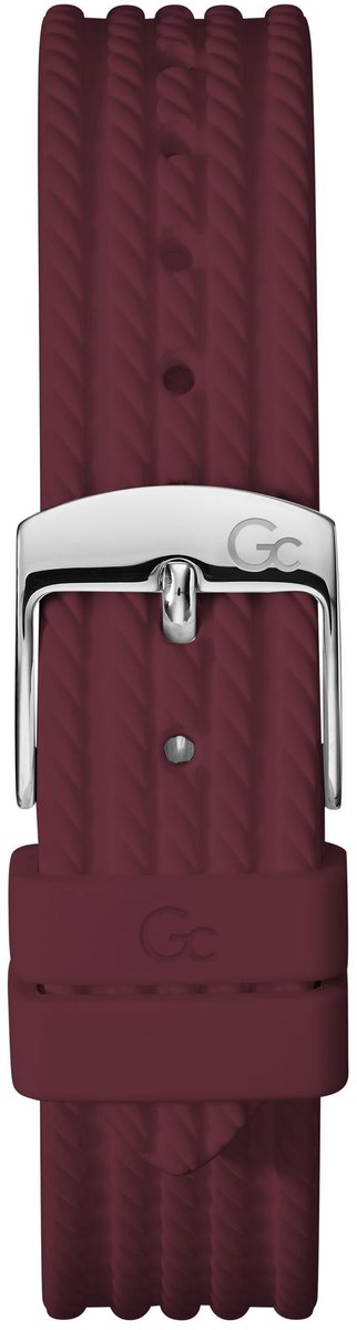 Gc Gsc Gc Cablechic Quartz Analoog Horloge Rood Kast: 100% Roestvrij Staal | Armband: 100% Siliconen 32 mm Z24005L3MF