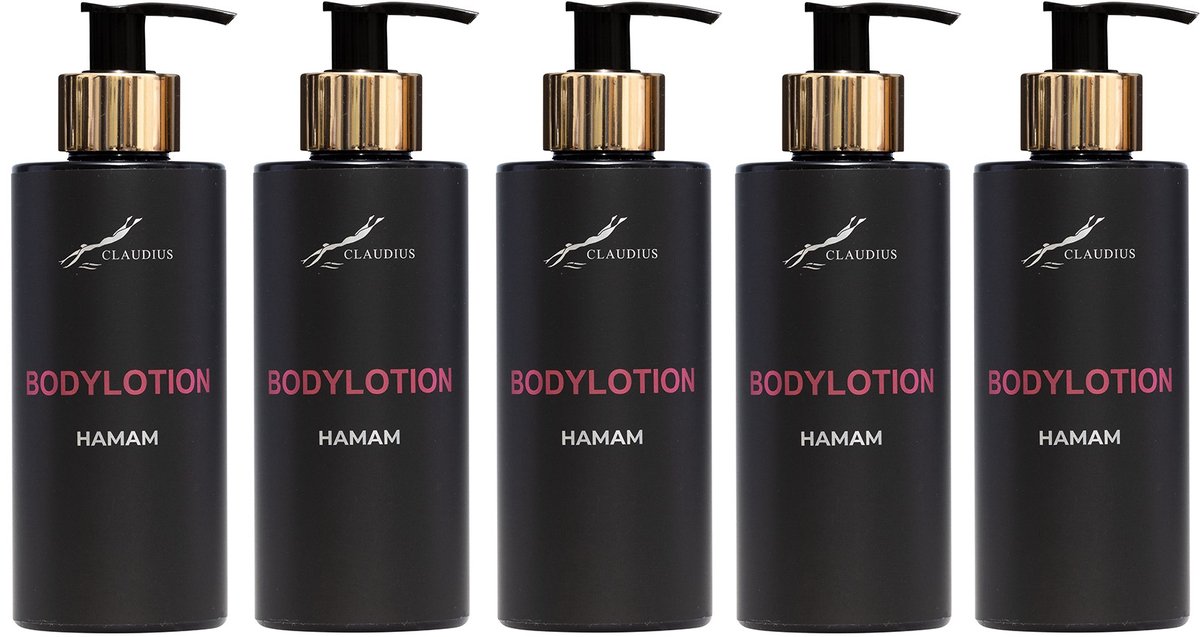 Bodylotion Hamam 300 ml - gouden pomp - 5 stuks