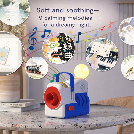 Storyteller Projector voor kinderen - 4‑in‑1 projector - Nachtlampje - voor slaapliedjes en verhaaltjes van Merkloos — afbeelding 5