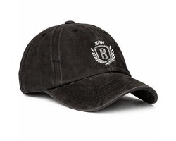 Bèlfort Pet Baseball Cap Zwart Heren - 100% Premium Katoen - Verstelbare Pet met Riemsluiting - Mannen / Vrouwen - Casual Pet
