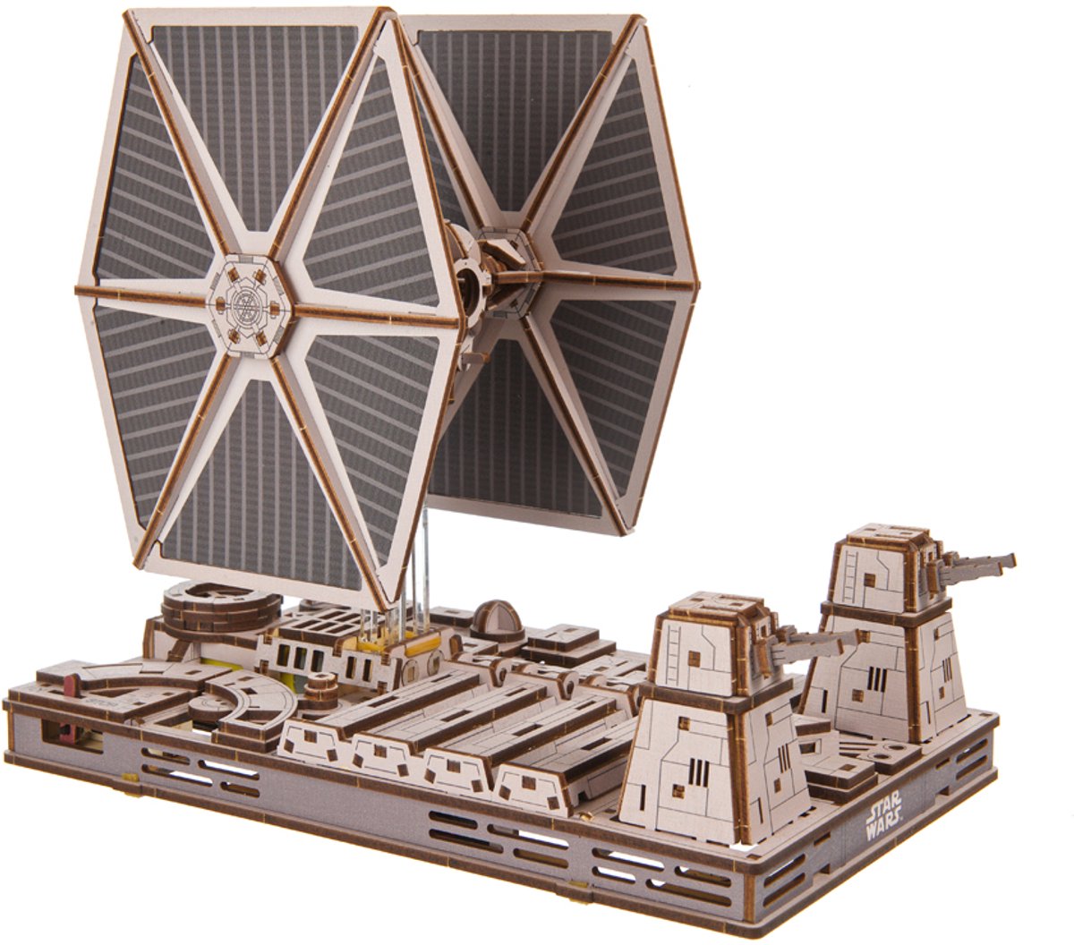 UGEARS 3D Modelbouw - Tie Fighter - Star Wars - Mechanisch Bouwpakket Hout - Educatief Speelgoed — afbeelding 22