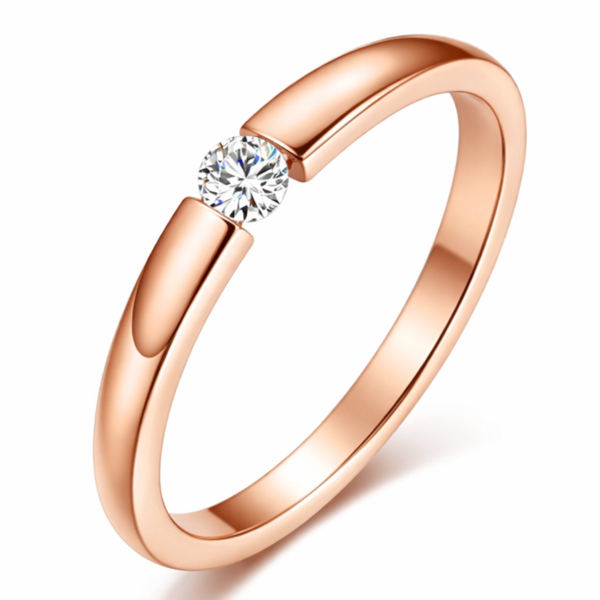 Cilla Jewels edelstaal ring Crystal Rose-18mm