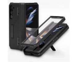 Whitestone Dome Escudo Case Geschikt voor Samsung Galaxy Z Fold 5 - Hoesje met Ingebouwde Screenprotector - Beschermhoes met Standaard - Full Protect - Zwart