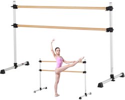 VEVOR Ballet Barre Dans Barre Hoogte Verstelbaar 1791mm Dubbele Barre Hout