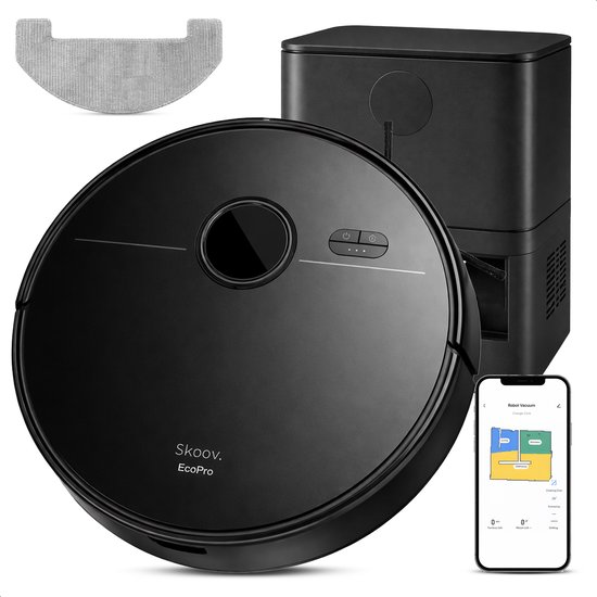 Skoov EcoPro Robotstofzuiger met Dweilfunctie Zwart 28W - Robotstofzuiger - €279,95