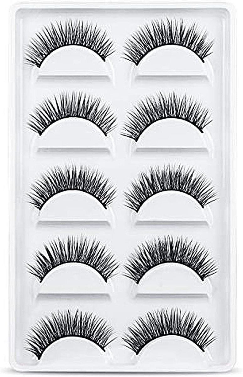 5 paar herbruikbare 3D nepwimpers van namaakmink voor natuurlijke make-up look