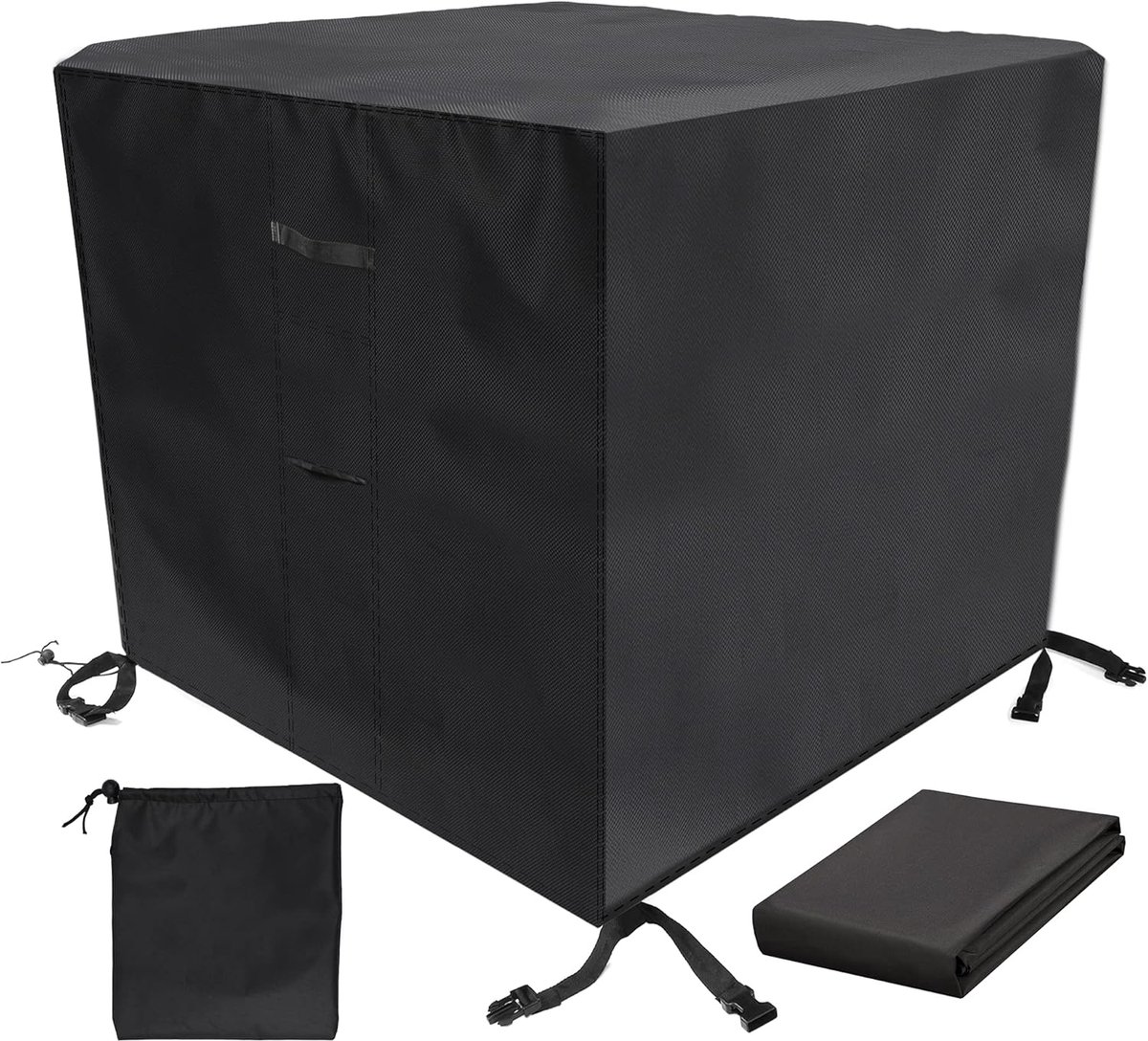 Famanu Afdekking voor tuinmeubelen - 60 x 60 x 60 cm - beschermhoes - waterdicht - winddicht - 420D Oxford - met trekkoord - ventilatieopeningen Zwart