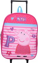 PEPPA PIG Trolley Koffer Logeren Vakantie Roze Bloemetjes