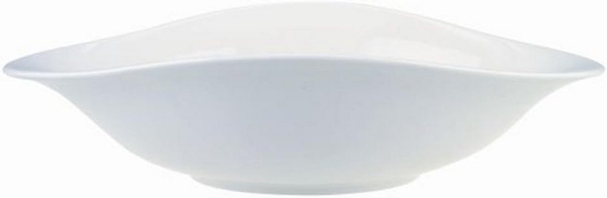 Pastaset 4-delig Premium Porselein Wit - Geschikt voor Pasta, Salade en Meer - Vaatwasserbestendig