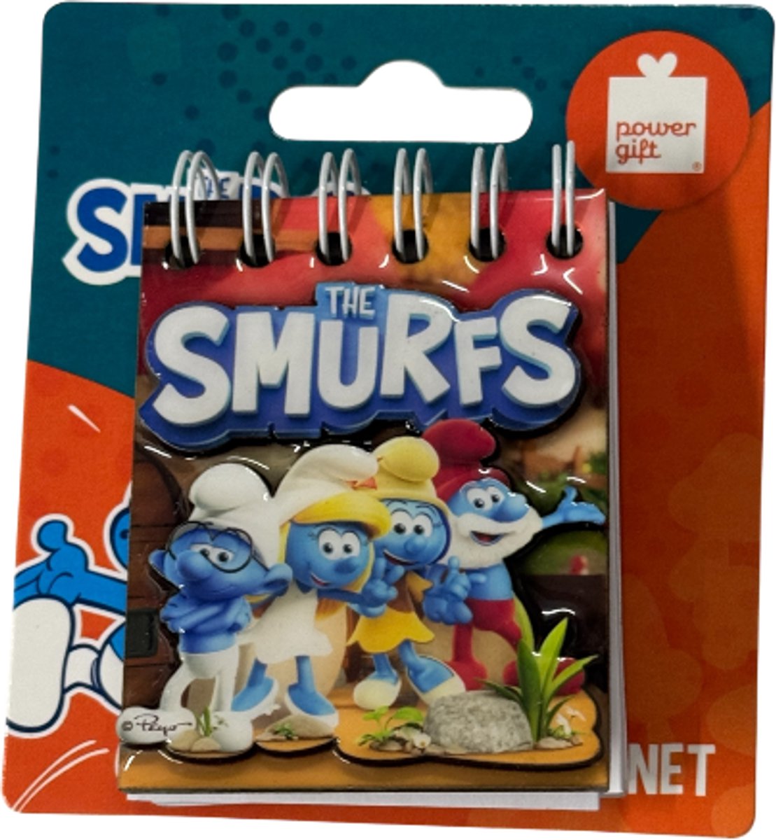 Notitieblokje Smurfen harsmagneet / Koelkastmagneet 8x5cm