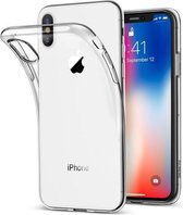 iPhone X Siliconen Hoesje - iPhone Xs Siliconen Hoesje TransParant - 1 x  Tempered Glass Screenprotector