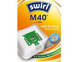 SWIRL - Stofzuigerzak M40 - 10 stofzakken + 2 filters + 2 deo - past op stofzuigers van Miele (Type GN)