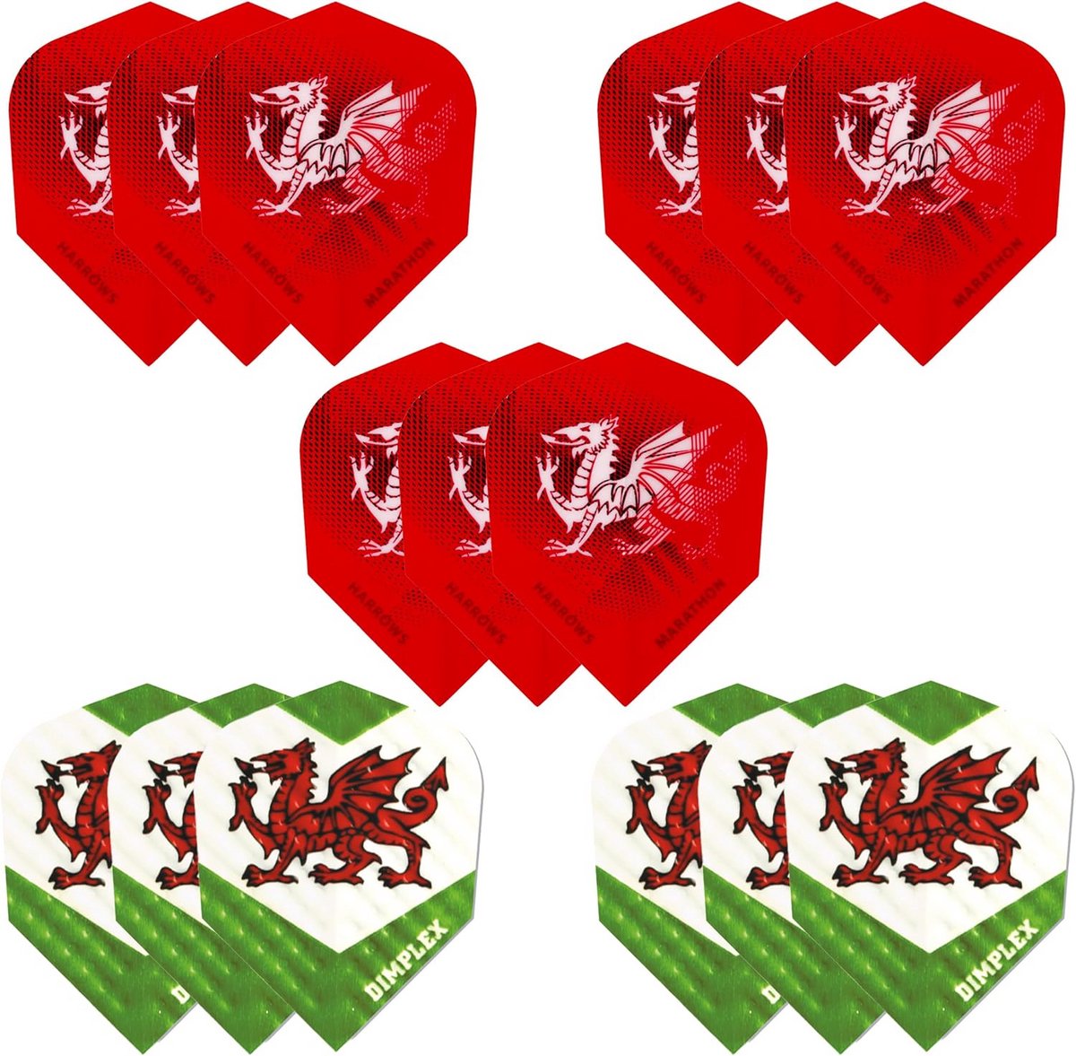 Dart Flights Zwart Nummer 6 Voor Dartpijlen
