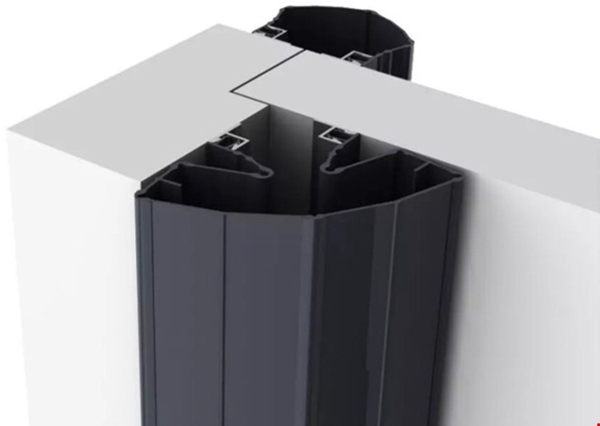 Ellen vingerbeschermingsprofiel - Finprotect Plus 5090 - 198cm - antraciet
