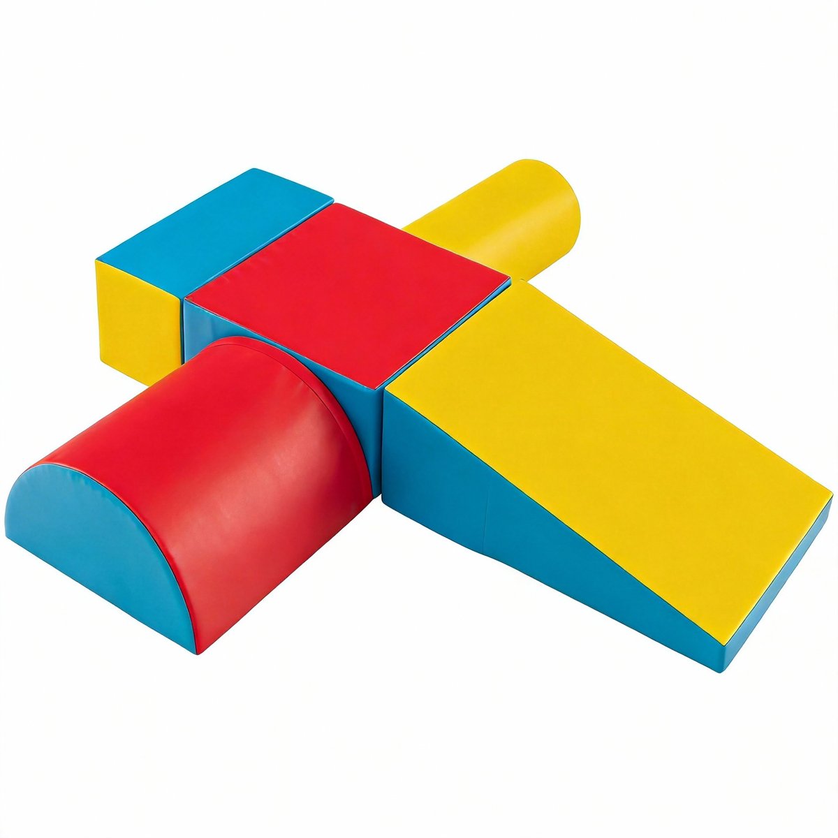 KOMFOTTEU 5 delig Schuimblokken EPE - Soft Play Foam Blokken - Reuze Bouwblokken - Montessori-klimblokken - voor kinderen