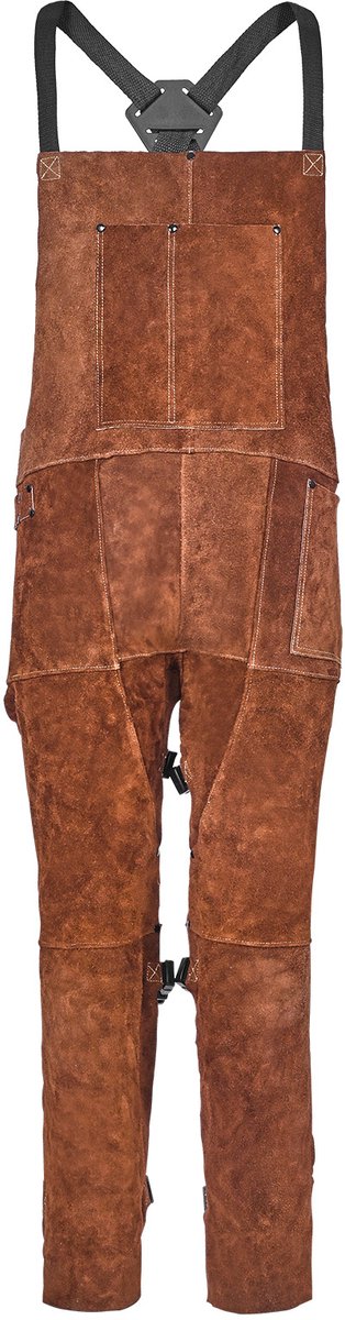 VEVOR Lasschort Split Leg Bib Schort XL Leren Schort 610x1321mm Bruin