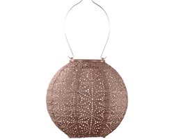 Lumiz Solar Lampion – Tuinlamp op zonne energie – Rond – 20 cm – Mocha Mousse