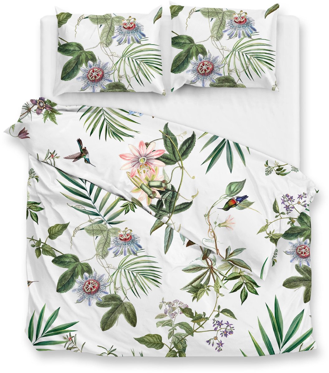 Zohome Dekbedovertrek Passione - Multi - Bloemen - Dekbedovertrek 240x200/220 cm - 100% Microvezel - Lits-Jumeaux