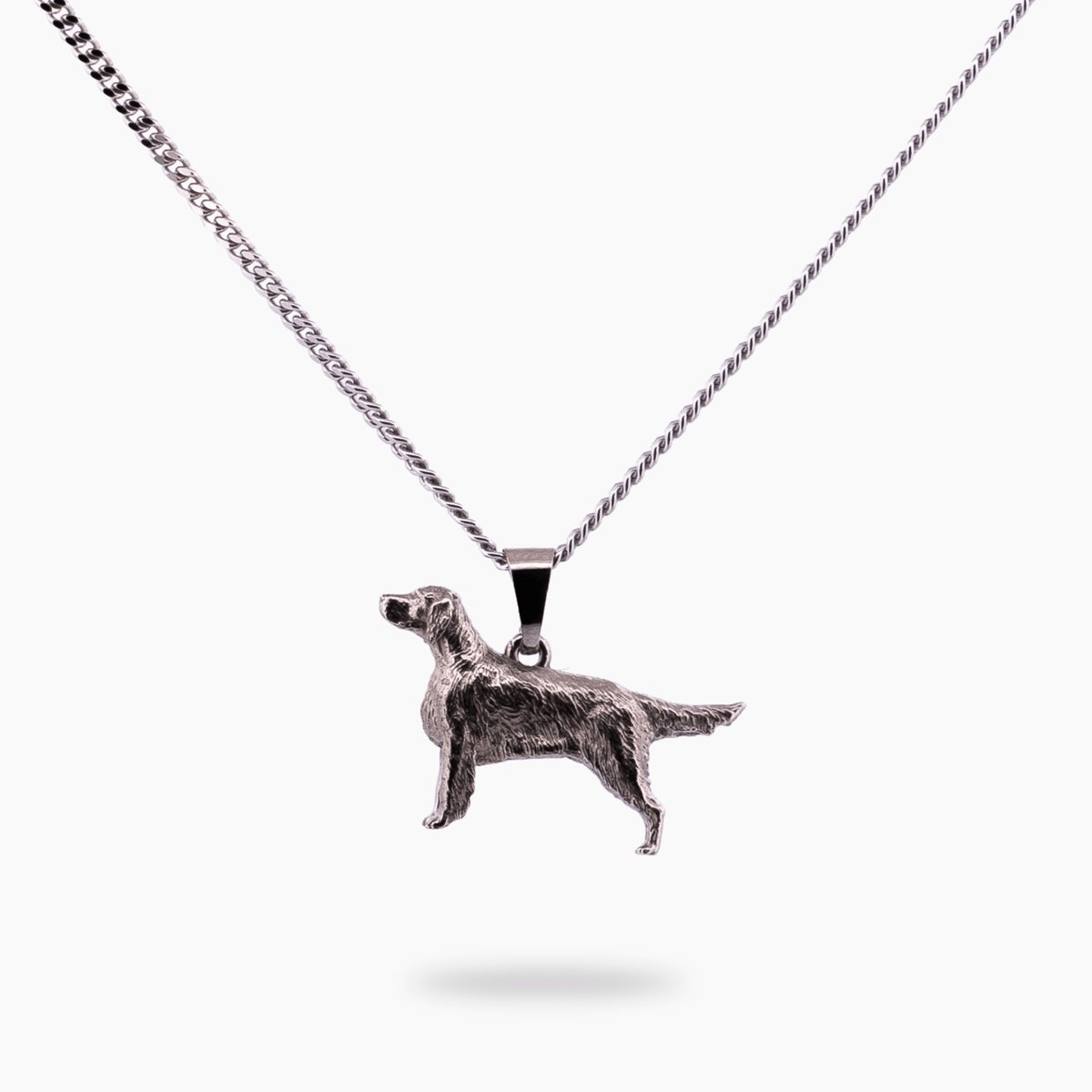 Pinchme Charms - Engelse Setter honden bedel - Echt zilver - Handgemaakt in Nederland - Luxe cadeauverpakking - Ketting Sieraden