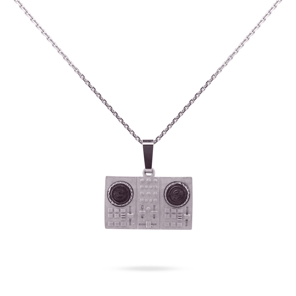 Pinchme Charms - DJ Booth klein – Voor ritme, drive & creativiteit - Echt zilver - Handgemaakt in Nederland - Luxe cadeauverpakking - Ketting Sieraden