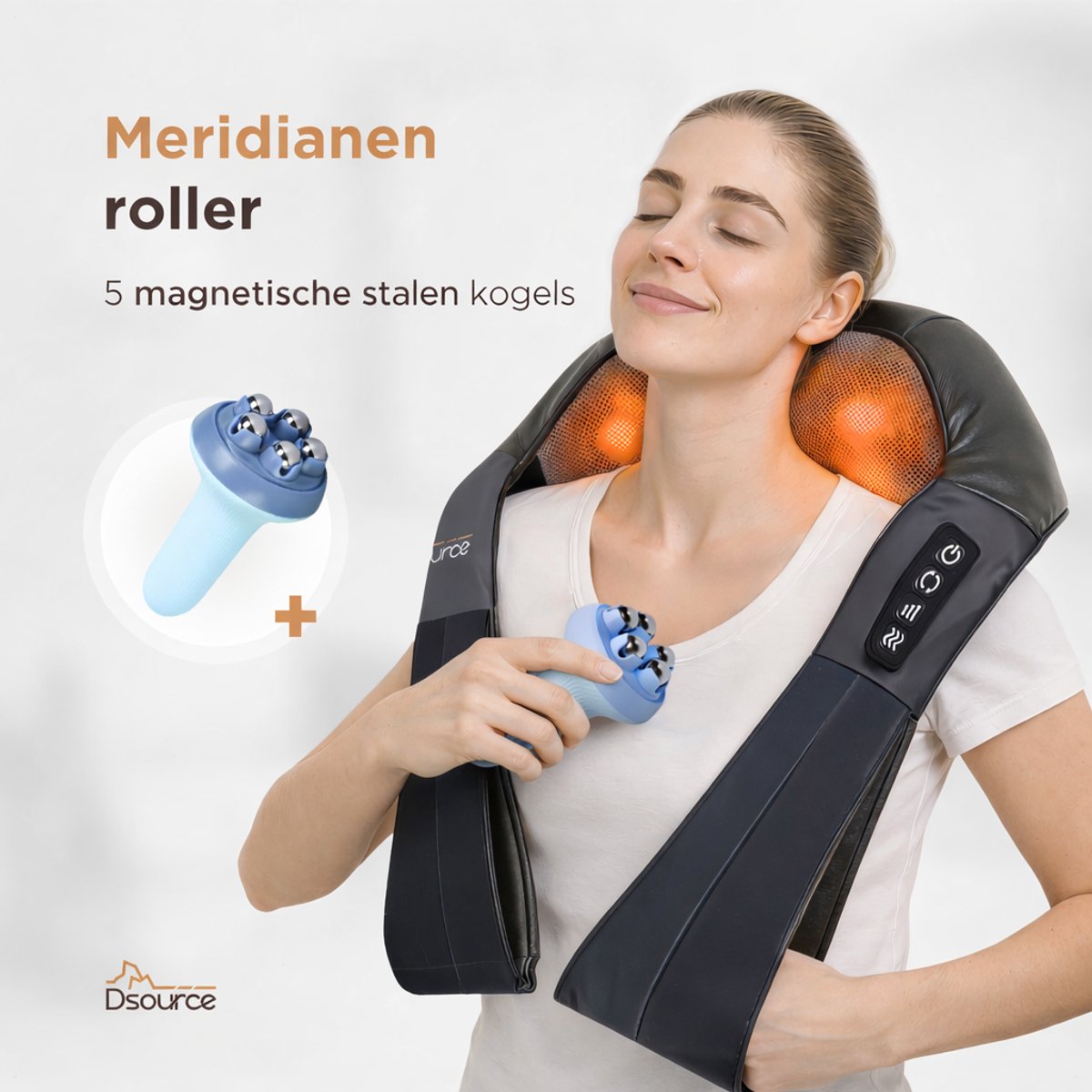 Dsource Nekmassage Apparaat - Draadloos Massagekussen Nek - afbeelding 2