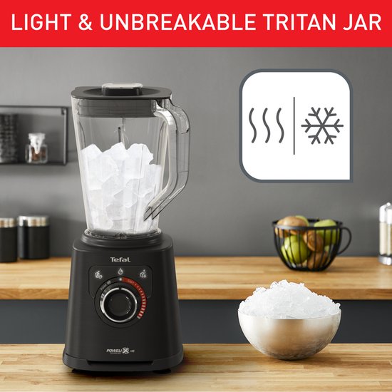 Moulinex Perfect Mix LM88A8 Mixeur en verre, 1200 W, résultats rapides, capacité 1,5 l, 3