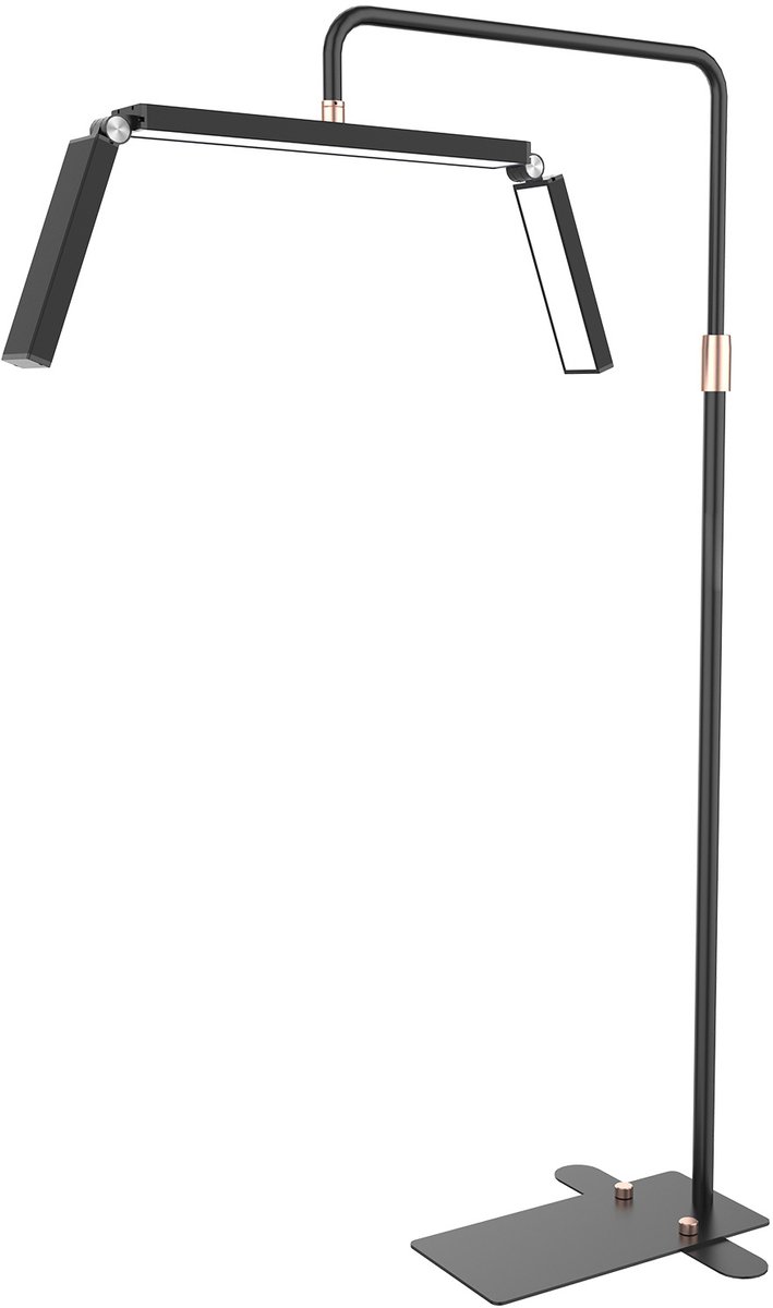 LED Vloerlamp – 40W Dimbaar 3200K-5600K – CRI >90 – Met Telefoonhouder & Afstandsbediening – voor Vloggen & Livestreaming